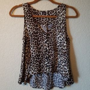 Leopard tank blouse